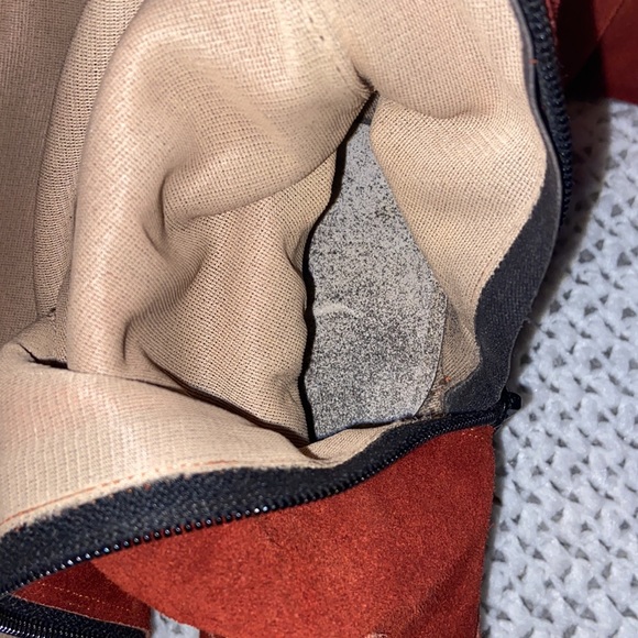 Vintage Suede Heeled Boots-Burgundy-Women’s Size 6.5 - Picture 7 of 7